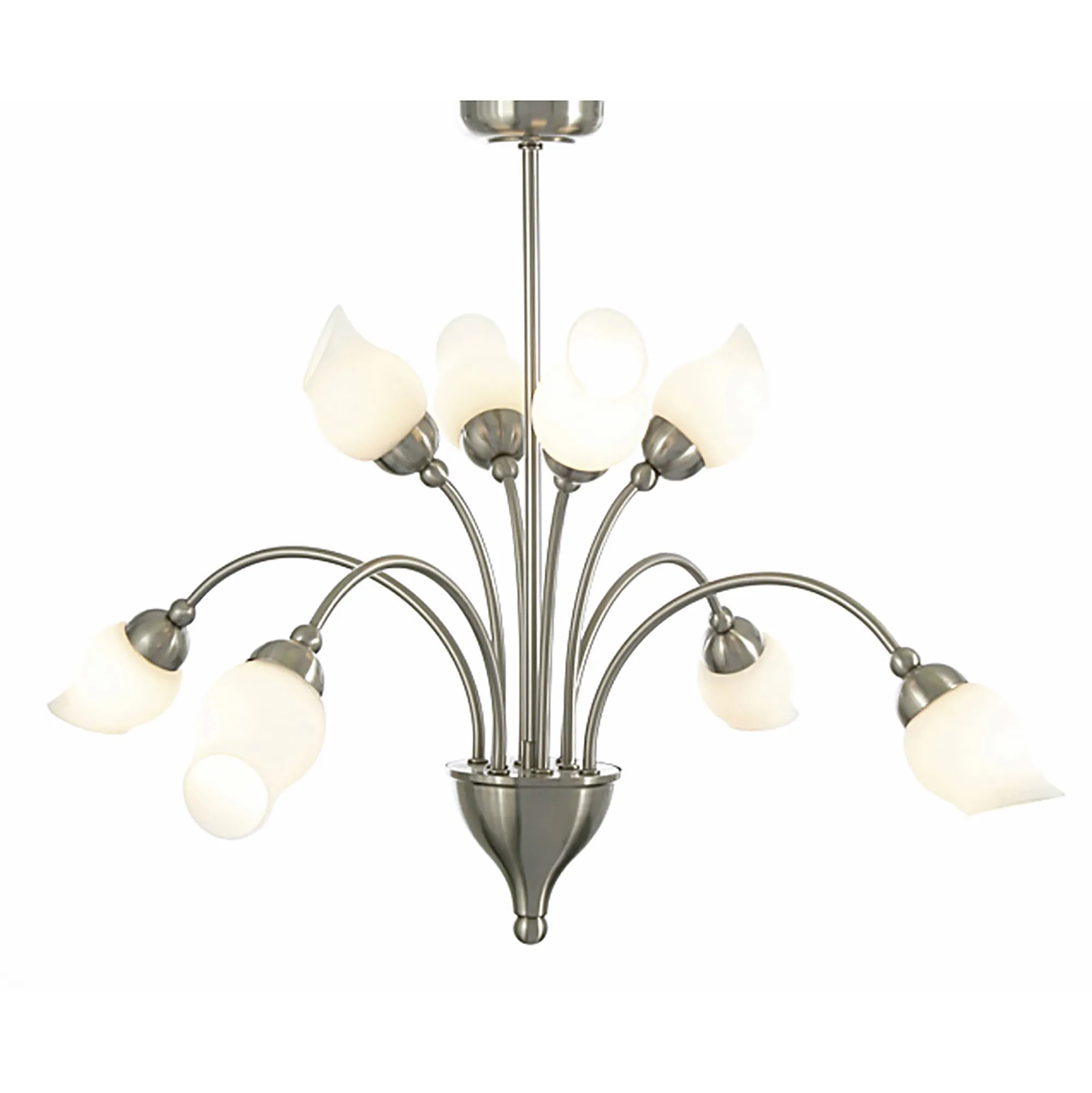 Rimini Satin Chrome Ceiling Lights Diyas Multi Arm Fittings